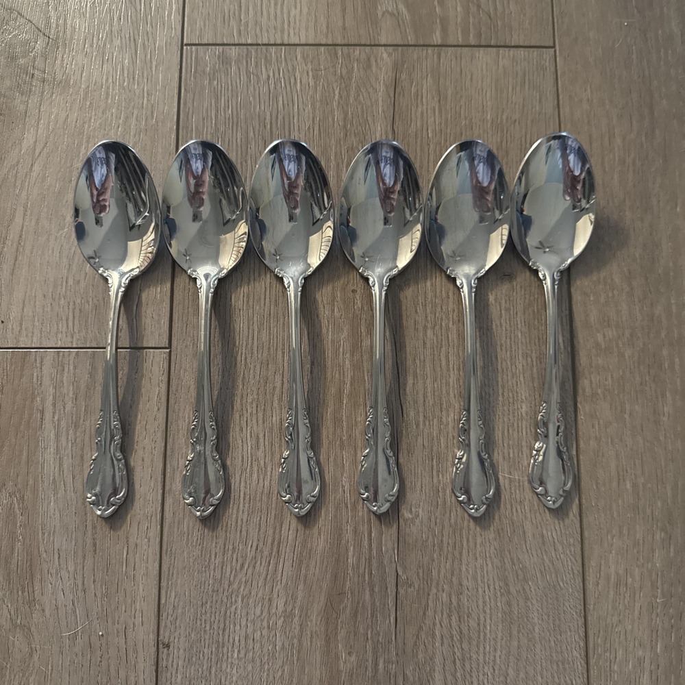 6 PCs 18/10 Stainless RSVP WIMBERLY Oval Place Soup Spoons 7"‎